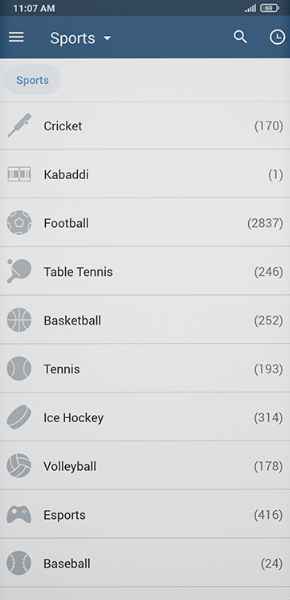 screenshots of 1xbet mobile application 5