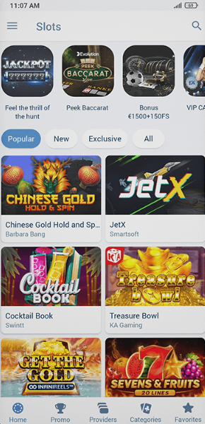 screenshots of 1xbet mobile application 6